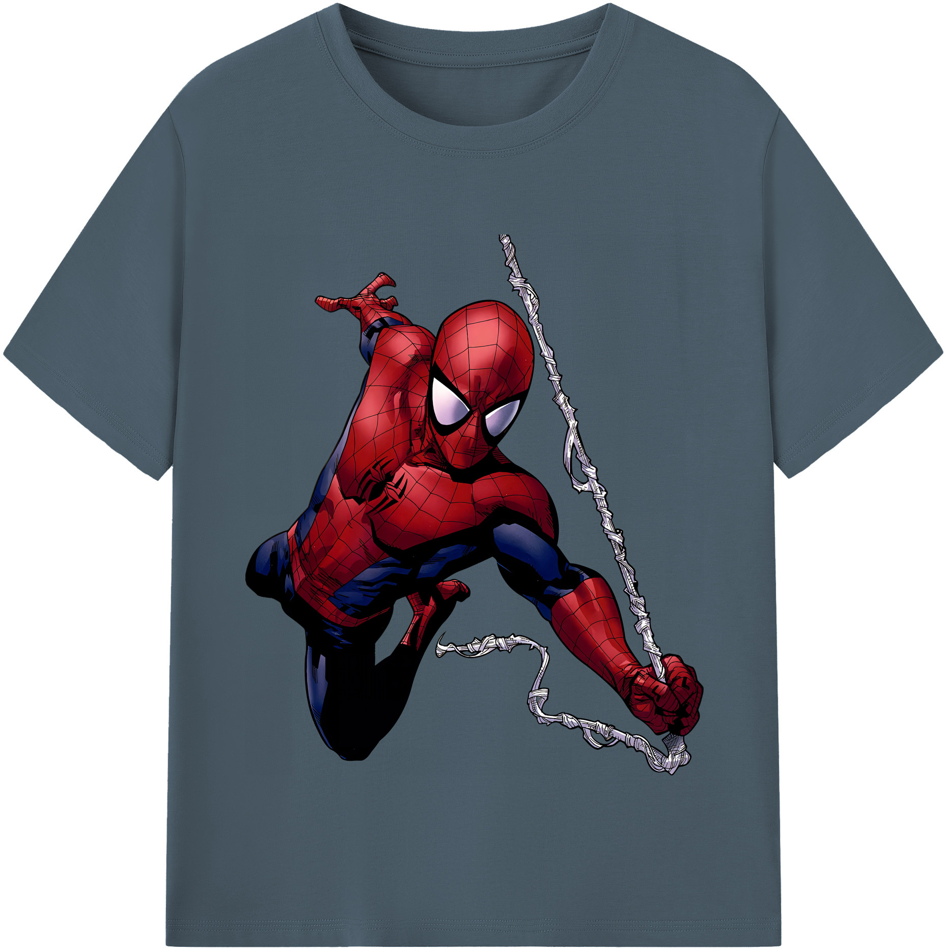 （画像用） Spider Man スパイダーマン 綿100％半袖Tシャツ（フロントプリント）